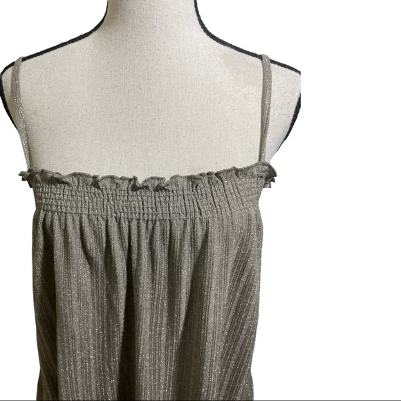 Anthropologie Amadi top spaghetti straps grey silver speckled. Size Smal… - Picture 2 of 10